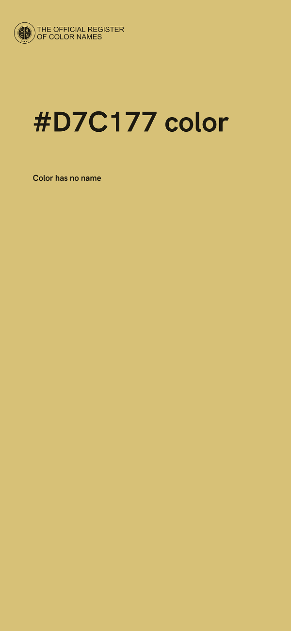 #D7C177 color image