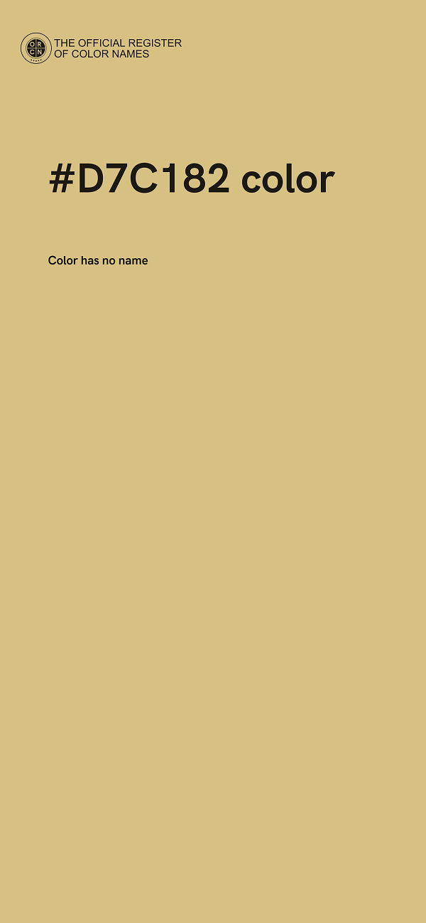 #D7C182 color image