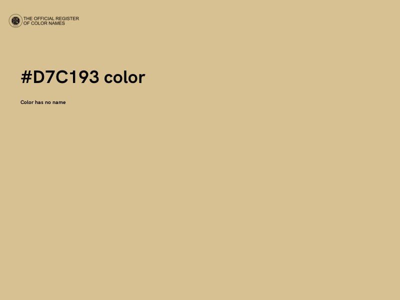 #D7C193 color image
