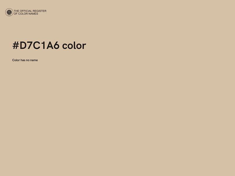 #D7C1A6 color image