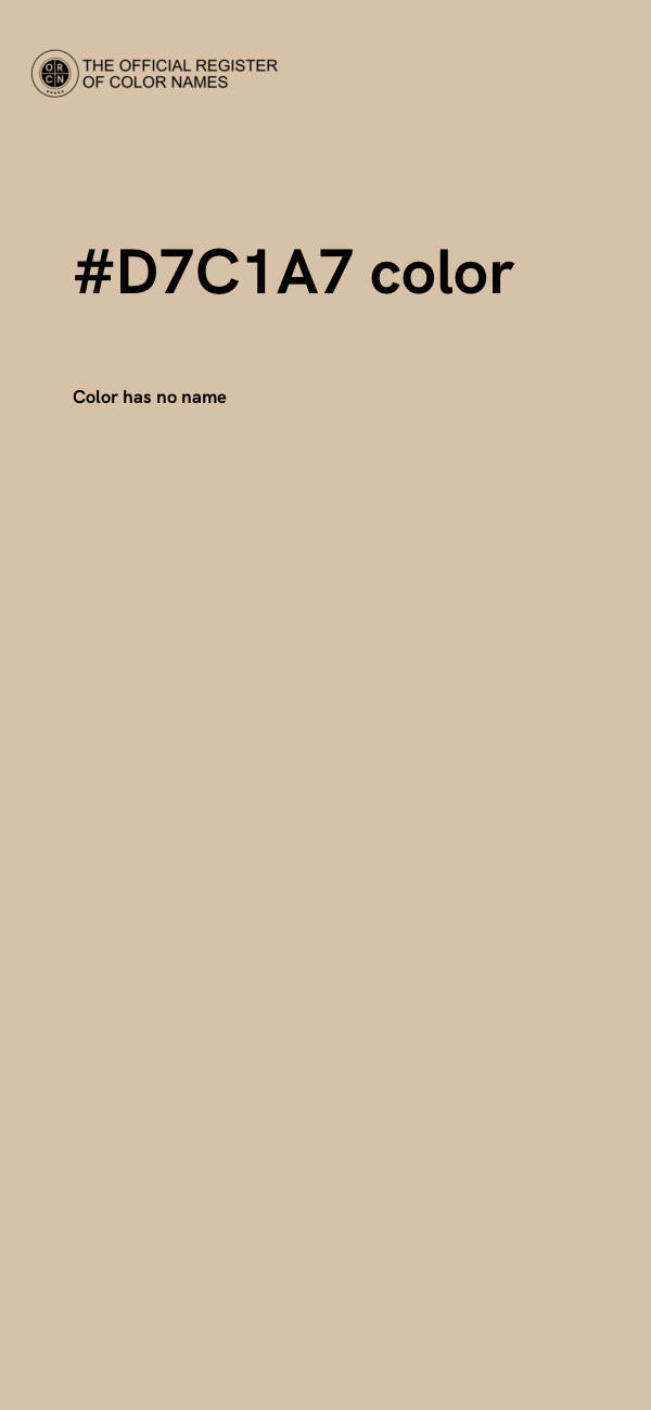 #D7C1A7 color image