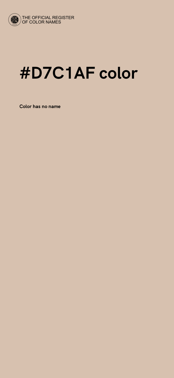 #D7C1AF color image