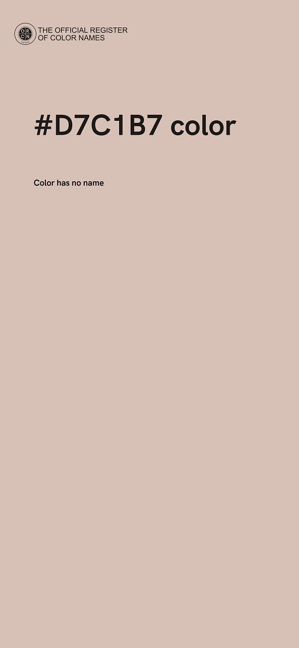 #D7C1B7 color image