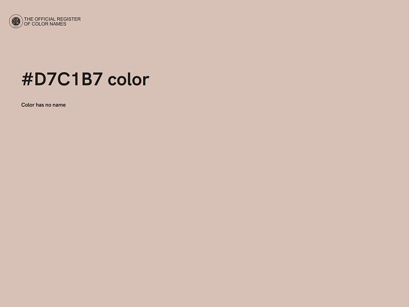#D7C1B7 color image