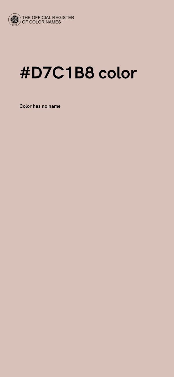 #D7C1B8 color image
