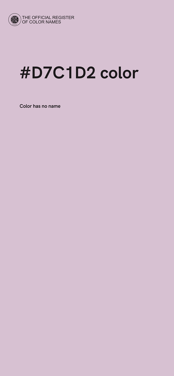 #D7C1D2 color image
