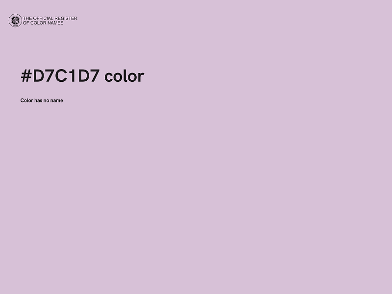 #D7C1D7 color image