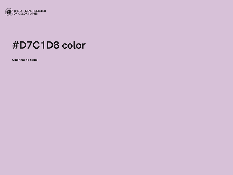 #D7C1D8 color image