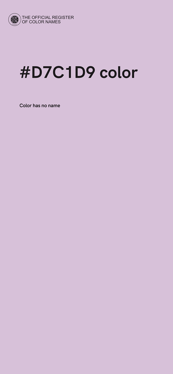 #D7C1D9 color image