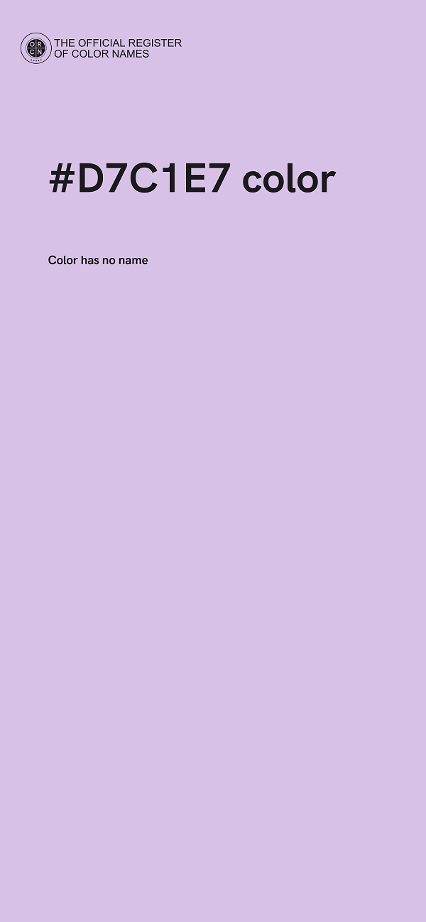#D7C1E7 color image