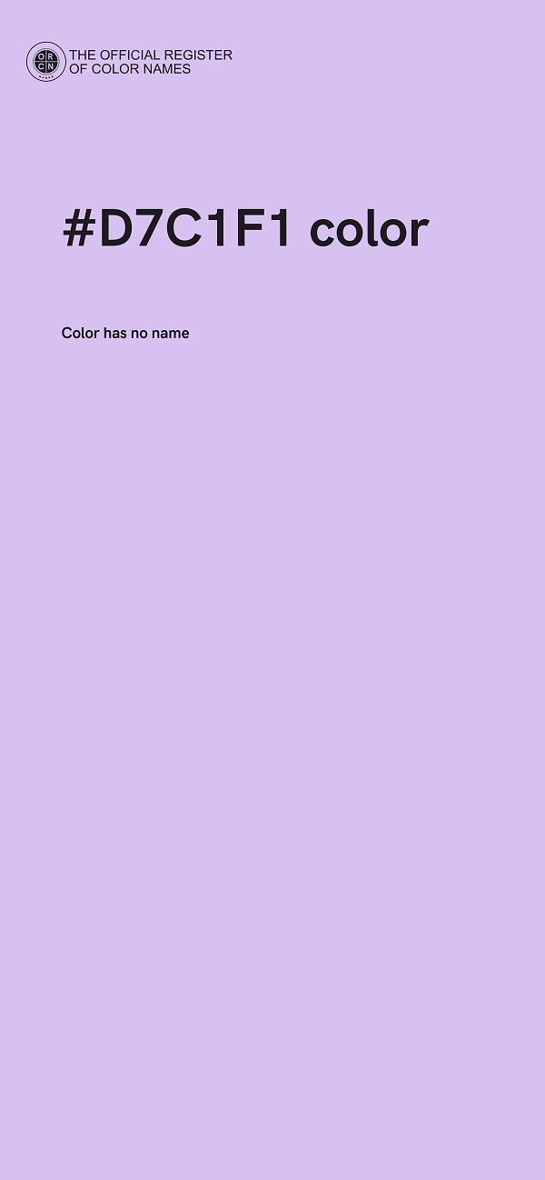 #D7C1F1 color image