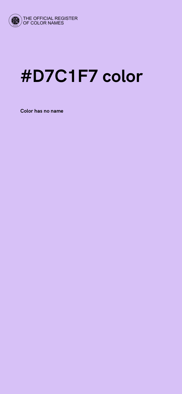 #D7C1F7 color image