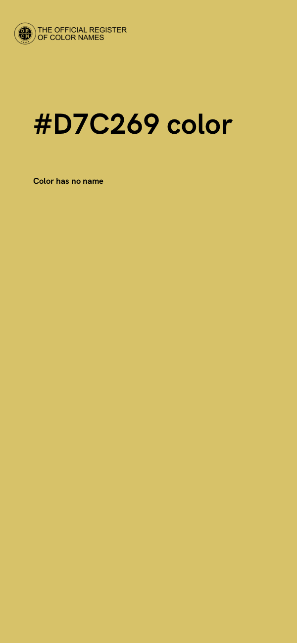 #D7C269 color image