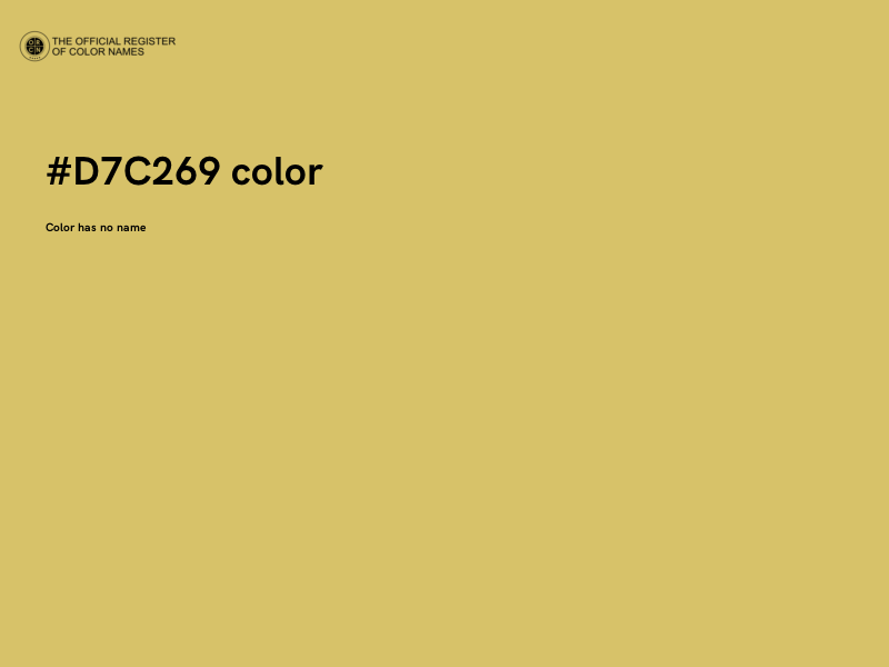 #D7C269 color image
