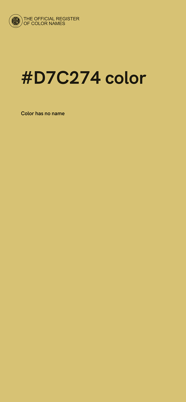 #D7C274 color image