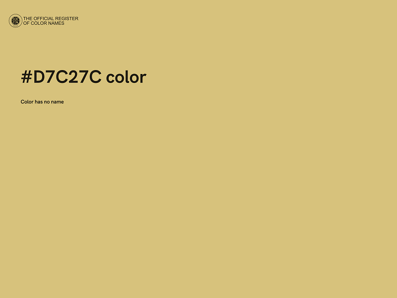 #D7C27C color image