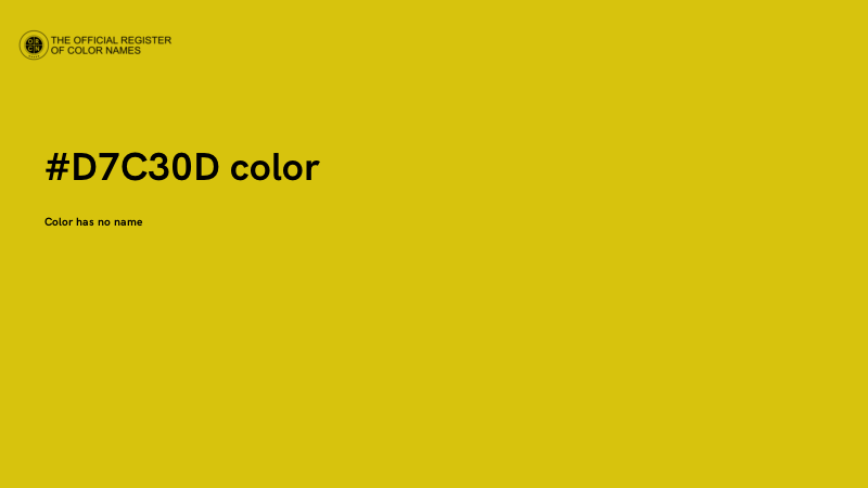 #D7C30D color image
