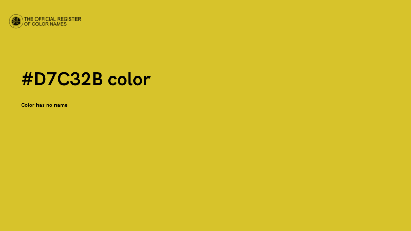 #D7C32B color image