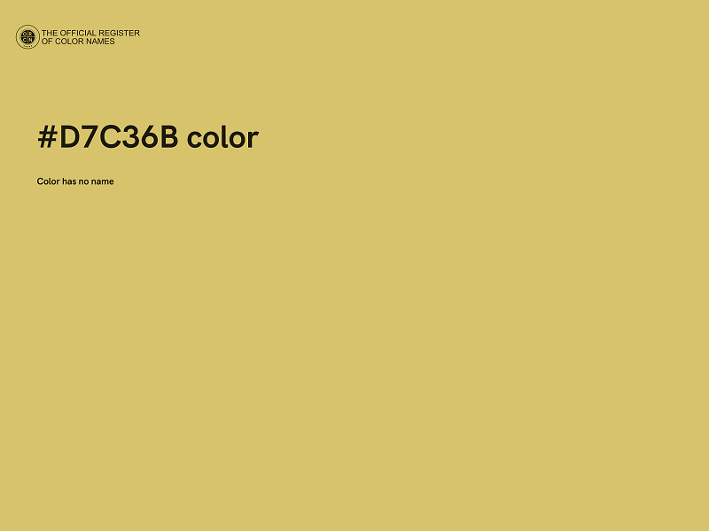 #D7C36B color image