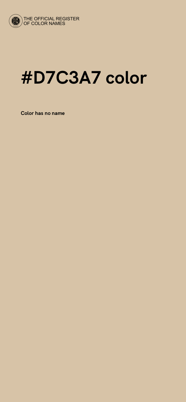 #D7C3A7 color image