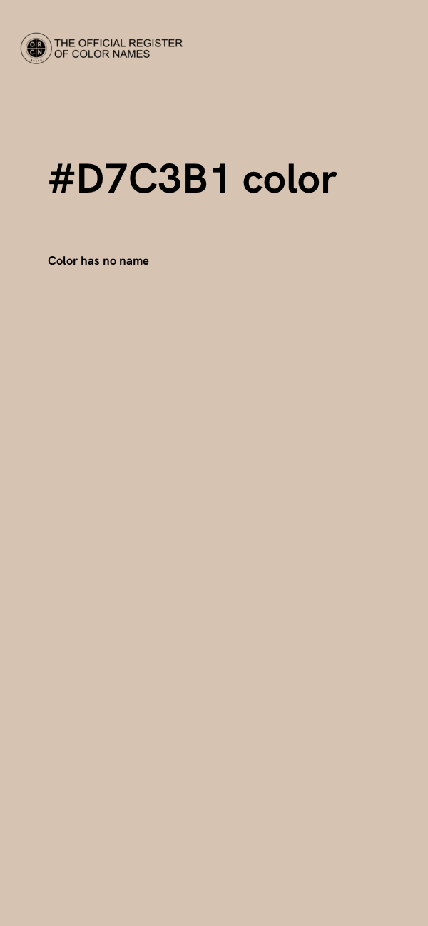 #D7C3B1 color image