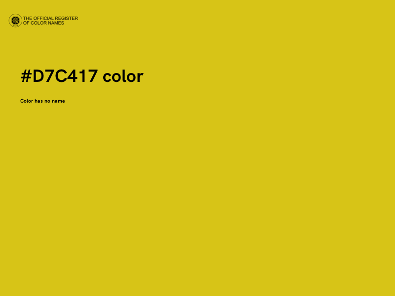 #D7C417 color image