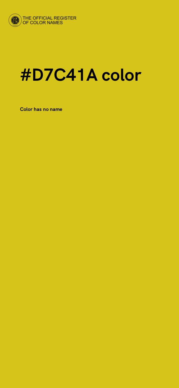 #D7C41A color image