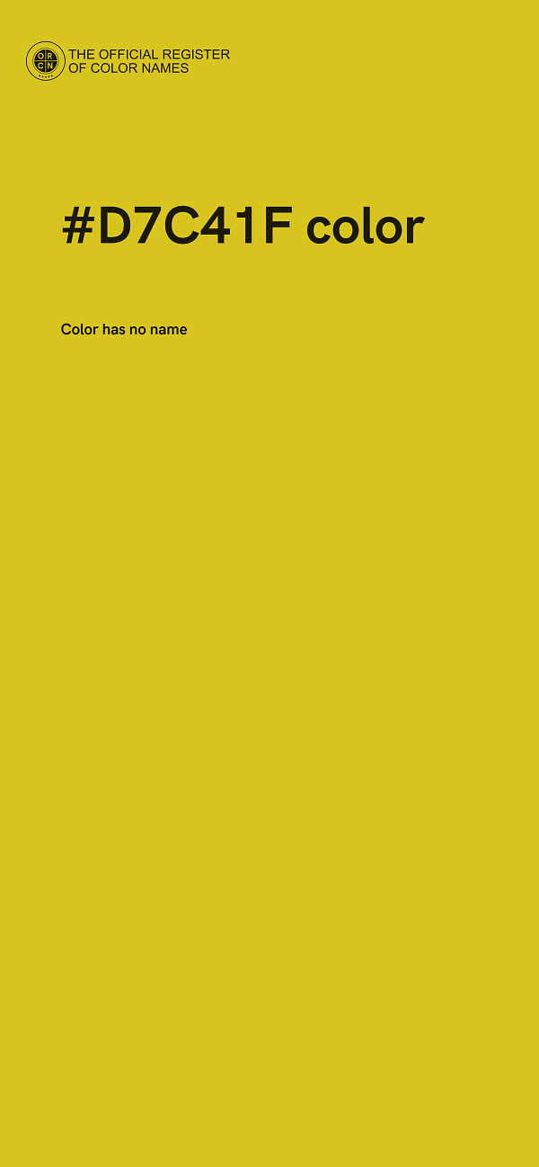 #D7C41F color image