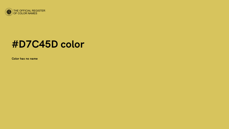 #D7C45D color image