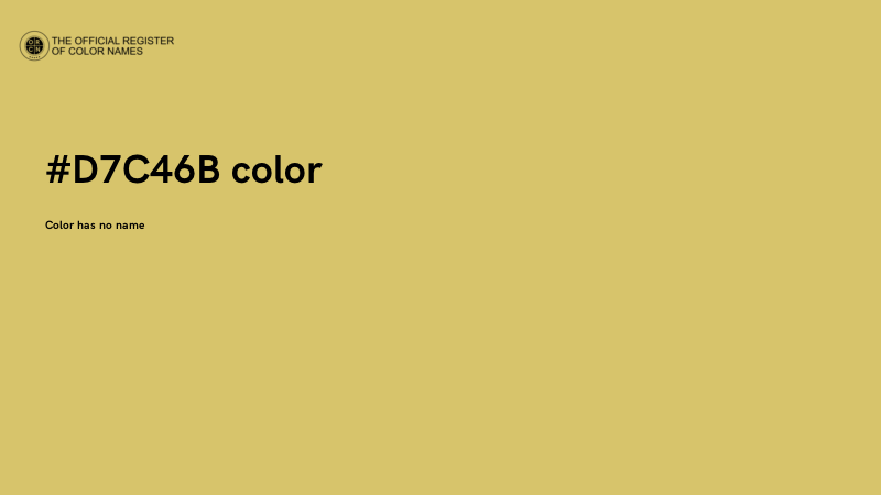 #D7C46B color image