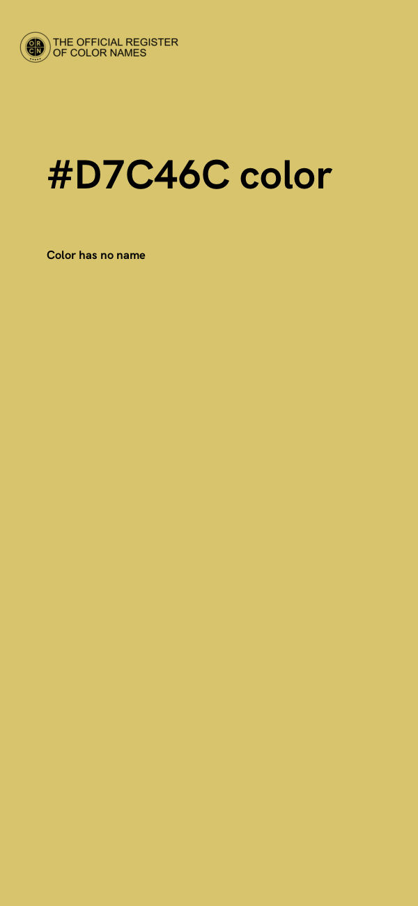 #D7C46C color image