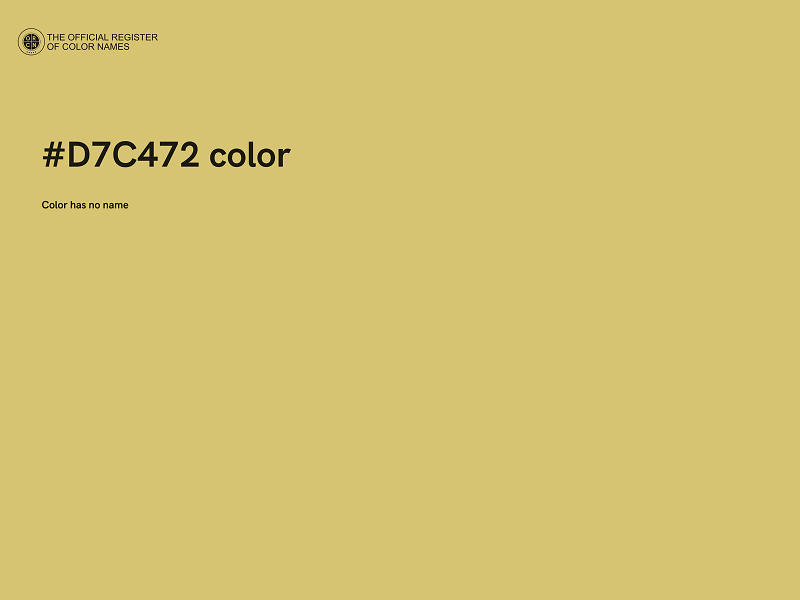 #D7C472 color image