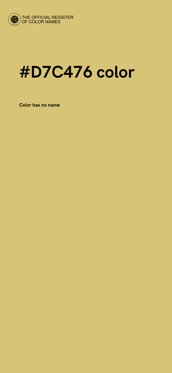 #D7C476 color image