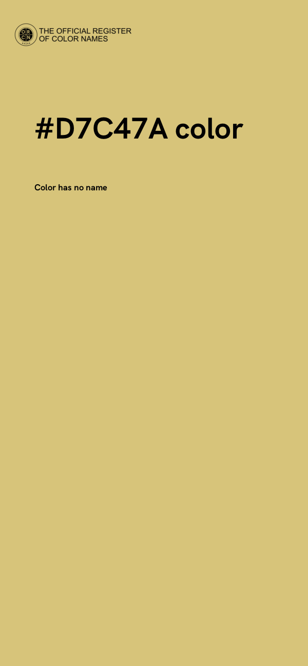 #D7C47A color image