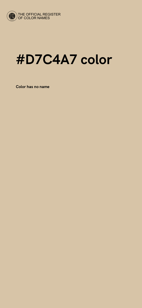 #D7C4A7 color image