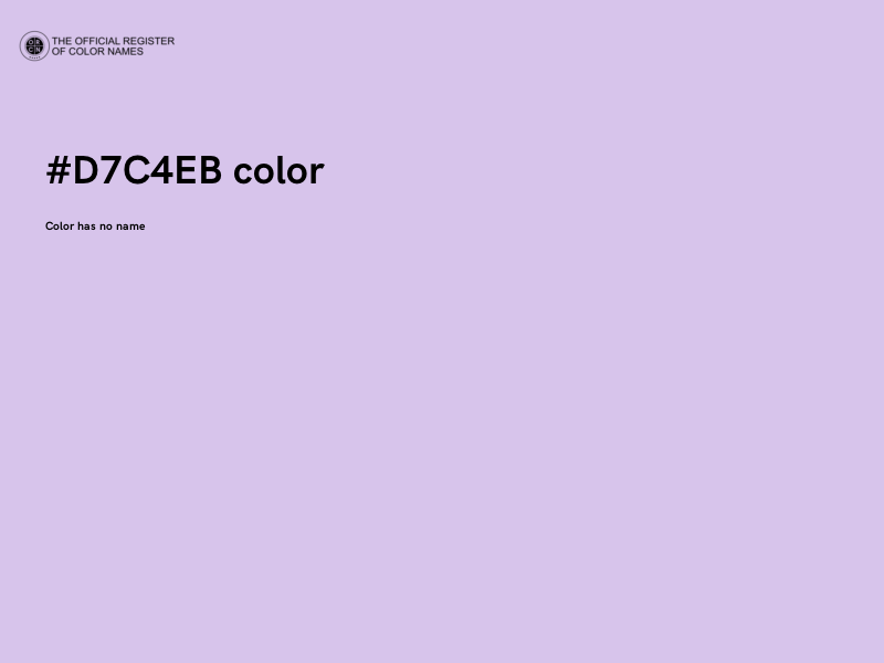 #D7C4EB color image