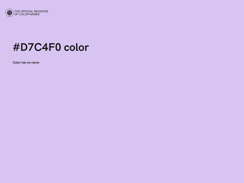 #D7C4F0 color image