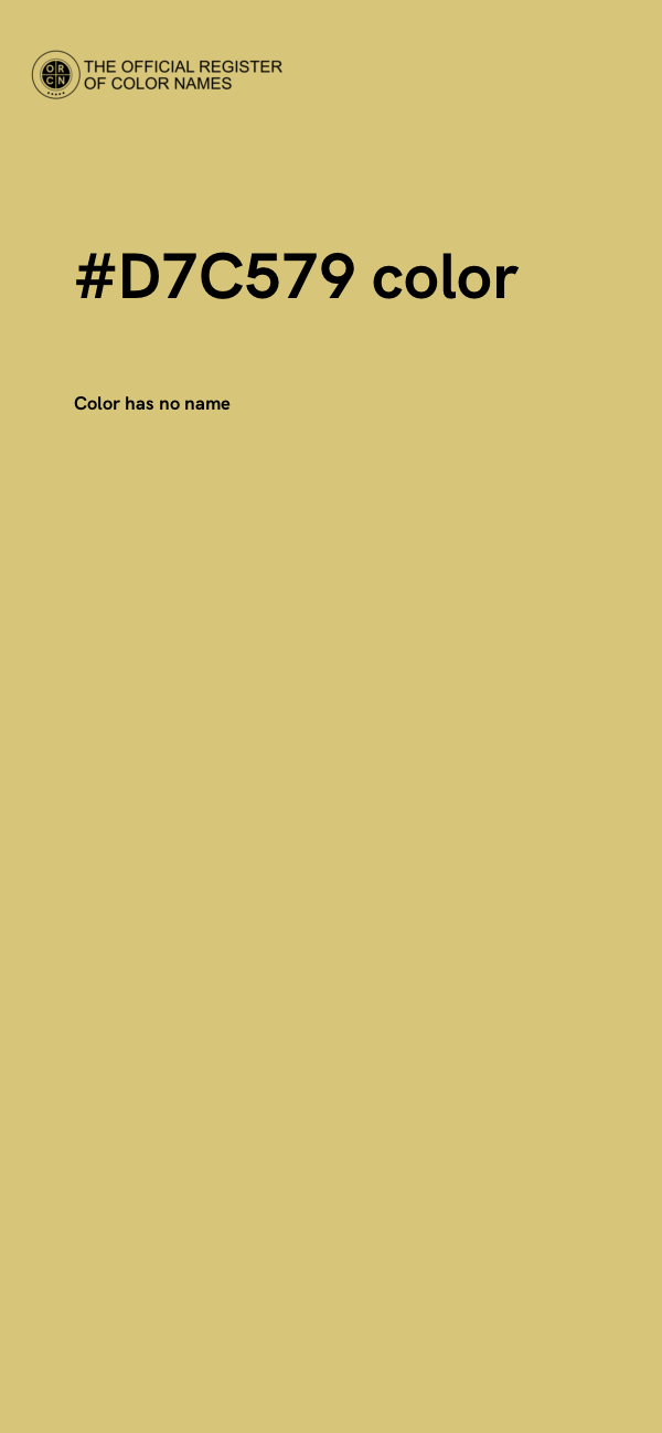 #D7C579 color image