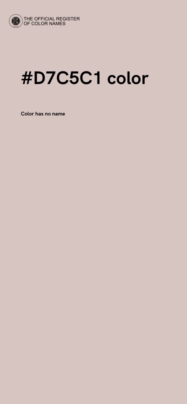 #D7C5C1 color image