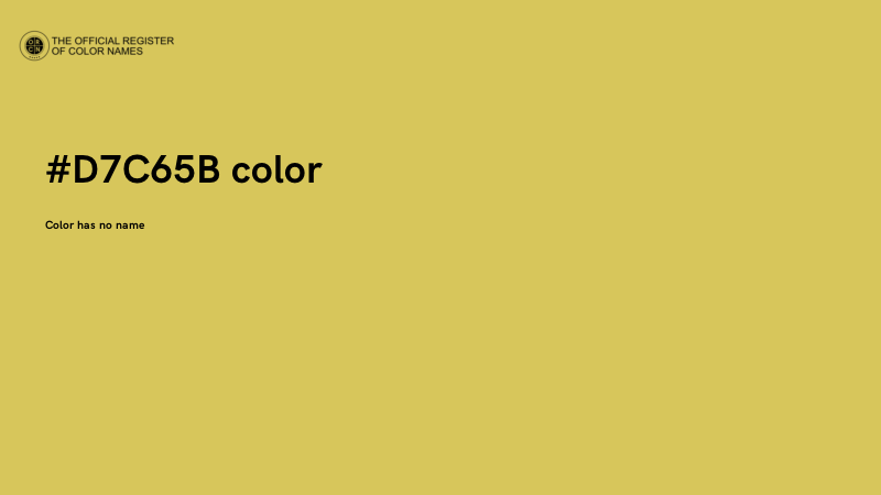 #D7C65B color image