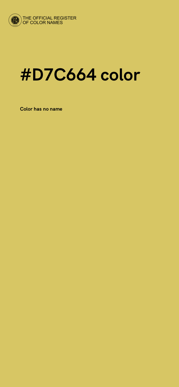 #D7C664 color image