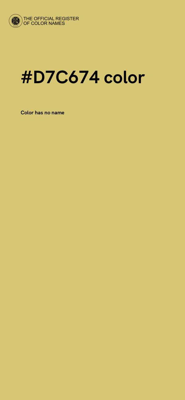 #D7C674 color image