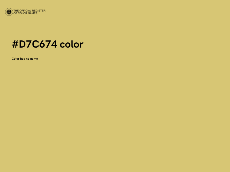 #D7C674 color image