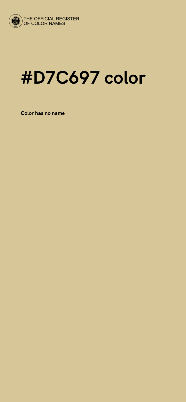 #D7C697 color image