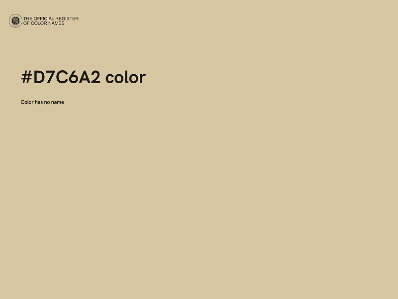 #D7C6A2 color image