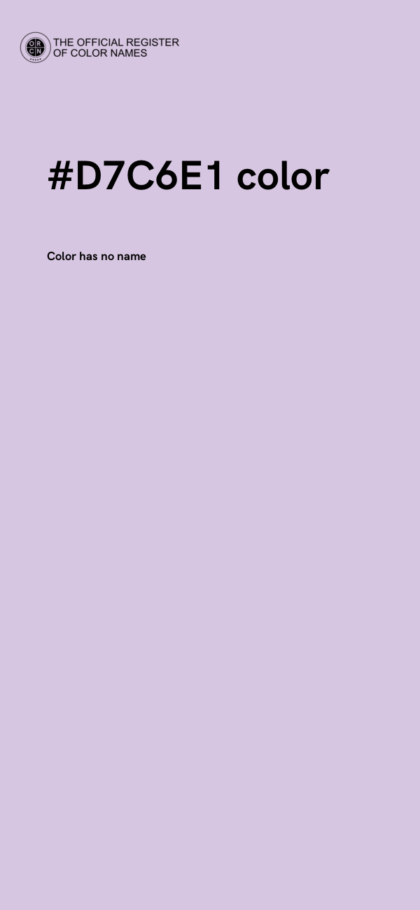 #D7C6E1 color image