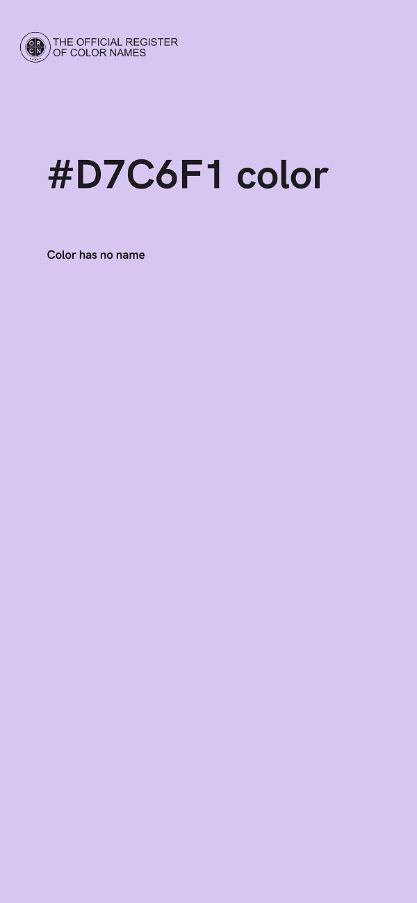 #D7C6F1 color image