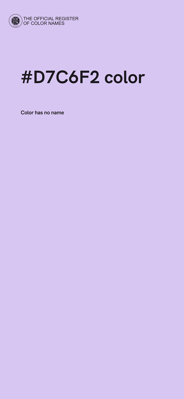 #D7C6F2 color image