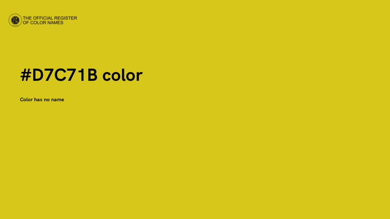 #D7C71B color image