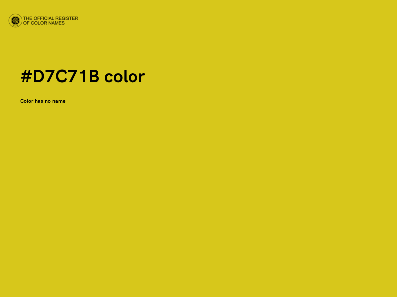 #D7C71B color image